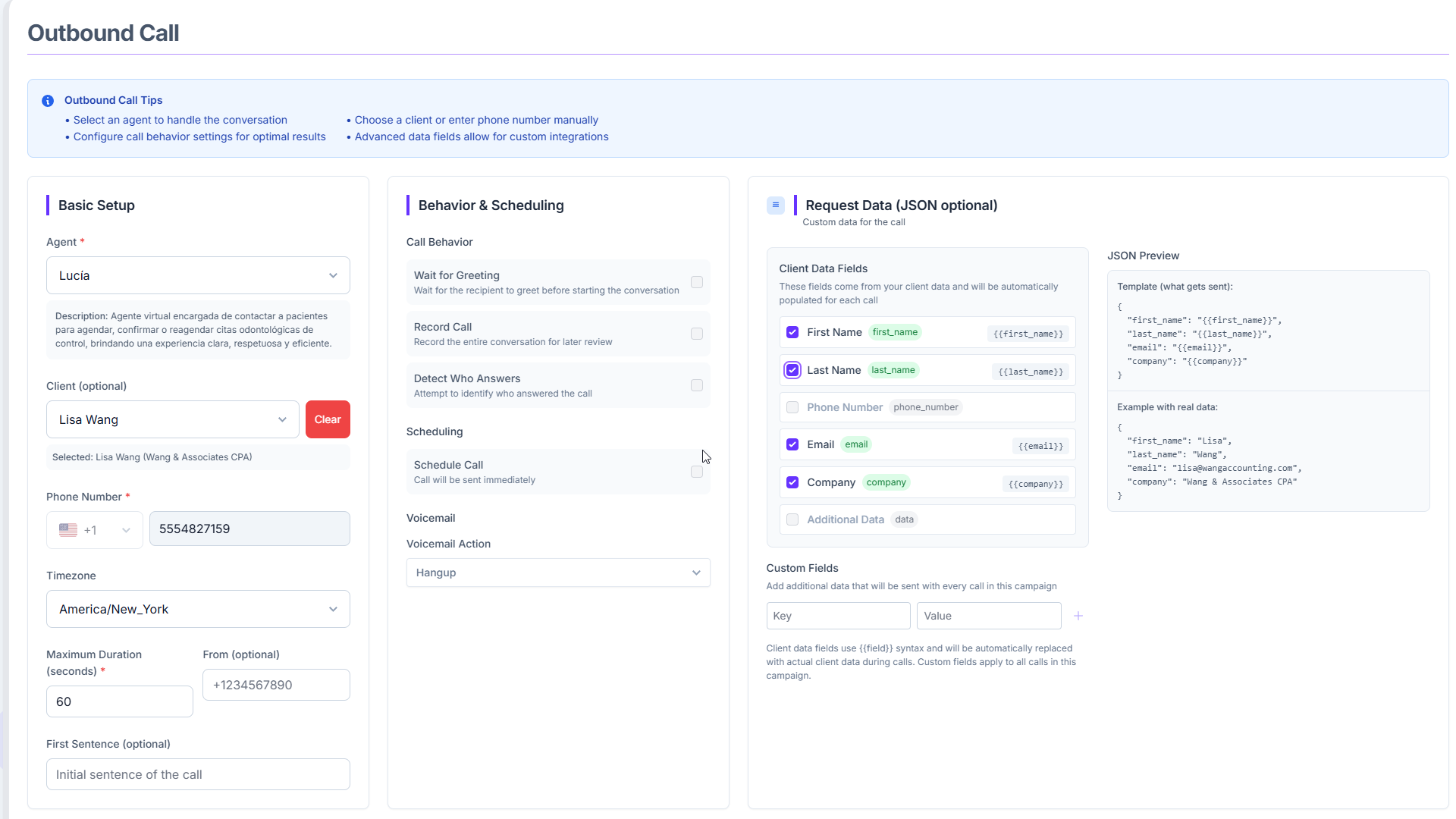 Llamadas Entrantes y Salientes
